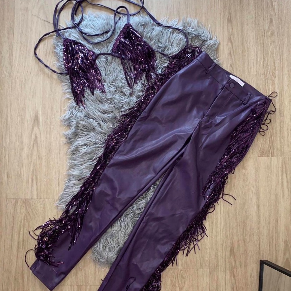 Worn Once | Dolls Kill Two Piece Fringe Set